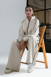 BLACK TRIM TROUSER